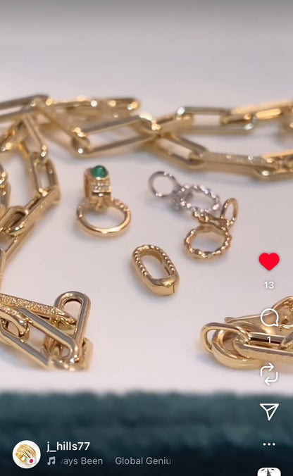 K18YG WG YG バチカン ツイスト チェーンパーツ ネックレスパーツ ペンダントパーツ YG 18K 繋ぎ ロック付き 爪 ピンクゴールド ねじり マルチバチカン - Jewelry Hills Tokyo