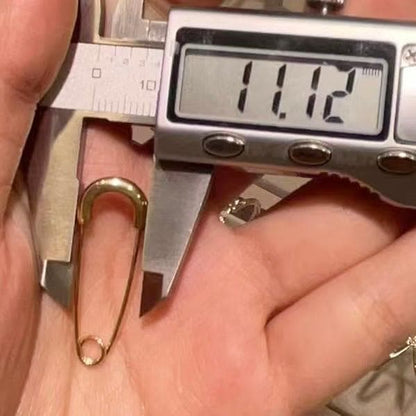 K18YG WG PG 安全ピン ブローチ 30x11mm ピアス ペンダント 2way 3way 18K ピン 針 K18 イエローゴールド ホワイトゴールド 大きめ ピン型