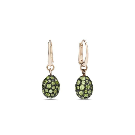 Pomellato 新品未使用 保証書付き ポメラート タブー イヤリング バーニッシュシルバー ペリドット ピアス TABOU リングピアス K18PG - Jewelry Hills Tokyo