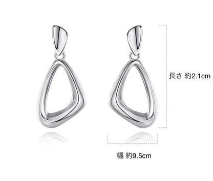 PT950 プラチナ ピアス スタッドピアス トライアングル 三角 シンプル 日常使い オフィス おしゃれ - Jewelry Hills Tokyo