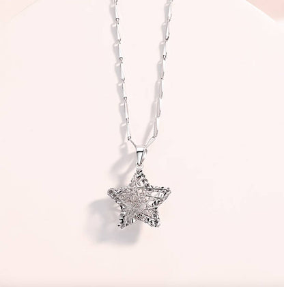 PT950 プラチナ ペンダントトップ ネックレスチャーム 星 星型 スター ワンポイント シンプル キラキラ ペンダント ネックレス - Jewelry Hills Tokyo