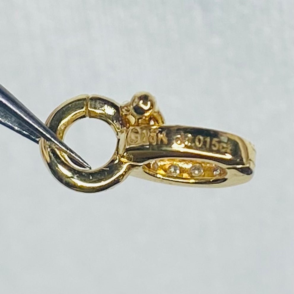 【Sダイヤ】K18YG WG PG バチカン パーツ チャーム繋ぎ 18K チェーンパーツ ペンダントパーツ クラスプ ロック付き K18 18金 マルチバチカン イエローゴールド ピンクゴールド ホワイトゴールド - Jewelry Hills Tokyo