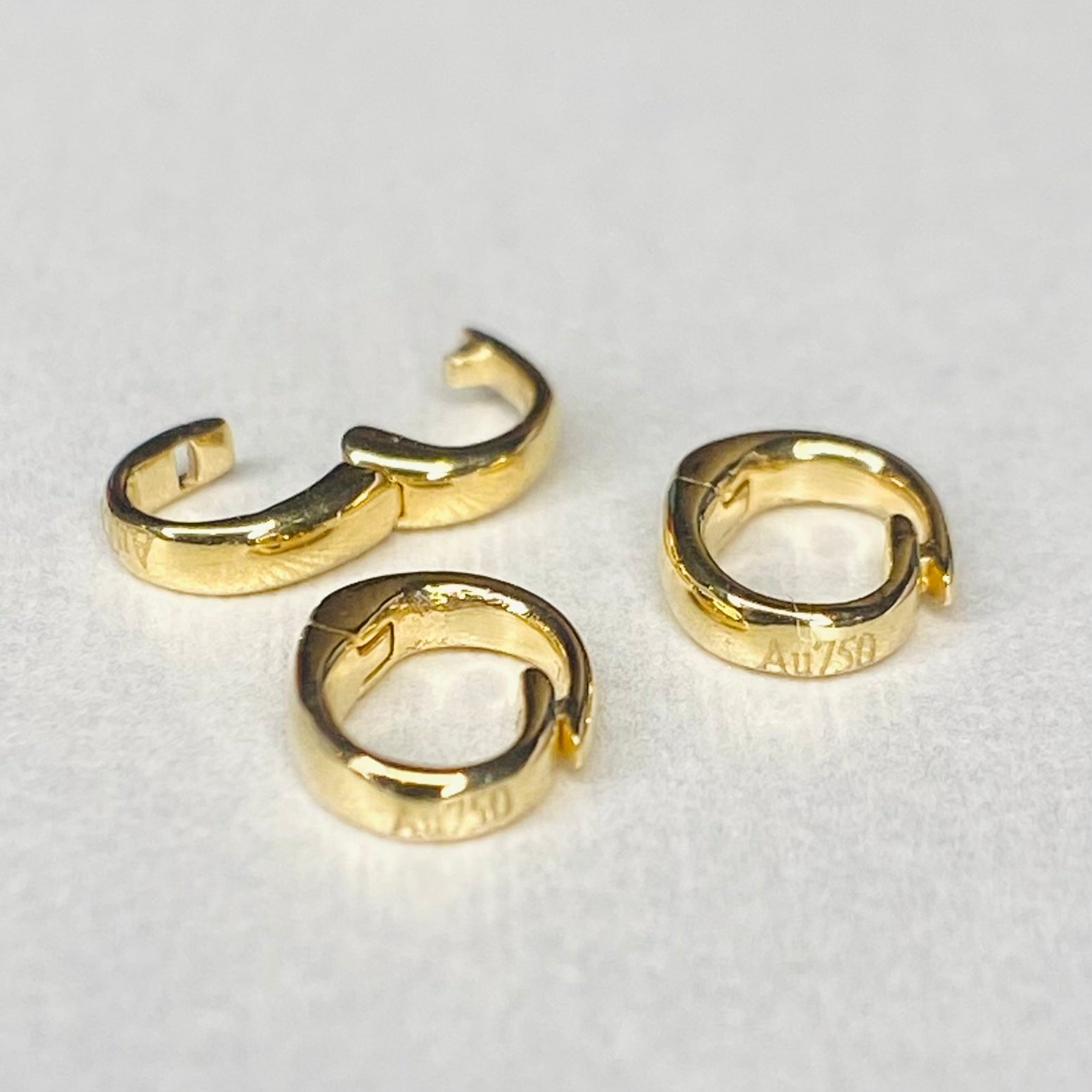 【S•M•L】18金 バチカン パーツ YG WG PG クリッカー オーバル 18K イエローゴールド ホワイトゴールド ピンクゴールド 繋ぎ K18 - Jewelry Hills Tokyo