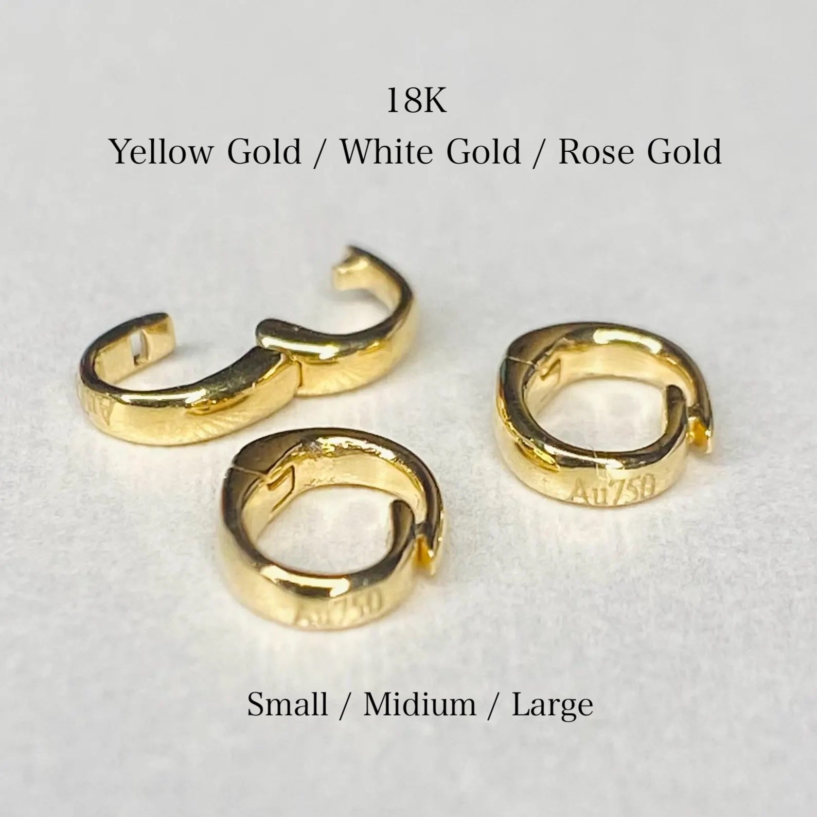 【S•M•L】18金 バチカン パーツ YG WG PG クリッカー オーバル 18K イエローゴールド ホワイトゴールド ピンクゴールド 繋ぎ K18 - Jewelry Hills Tokyo