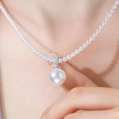 K18WG エジソンパール 淡水真珠 ペンダント ネックレス チャーム バチカン 開口 ホワイトパール ホワイトゴールド